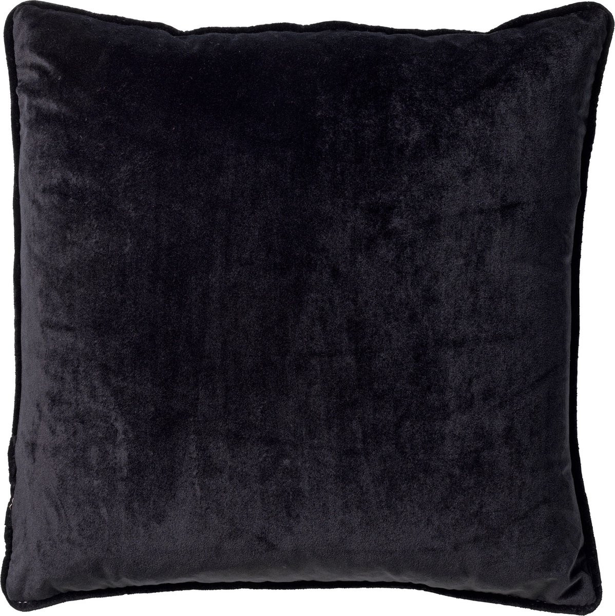 Dutch Decor FINN Sierkussen - Raven Zwart - Velvet - 60 x 60 cm - Inclusief binnenkussen
