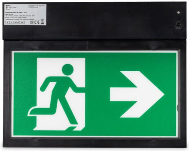 H1 SOLUTIONS Lampe de signalisation de secours UnlimitedMAT3H noire (1017)