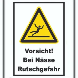 HB-Druck Vorsicht Bei Nässe Rutschgefahr Schild A3 (297x420mm)