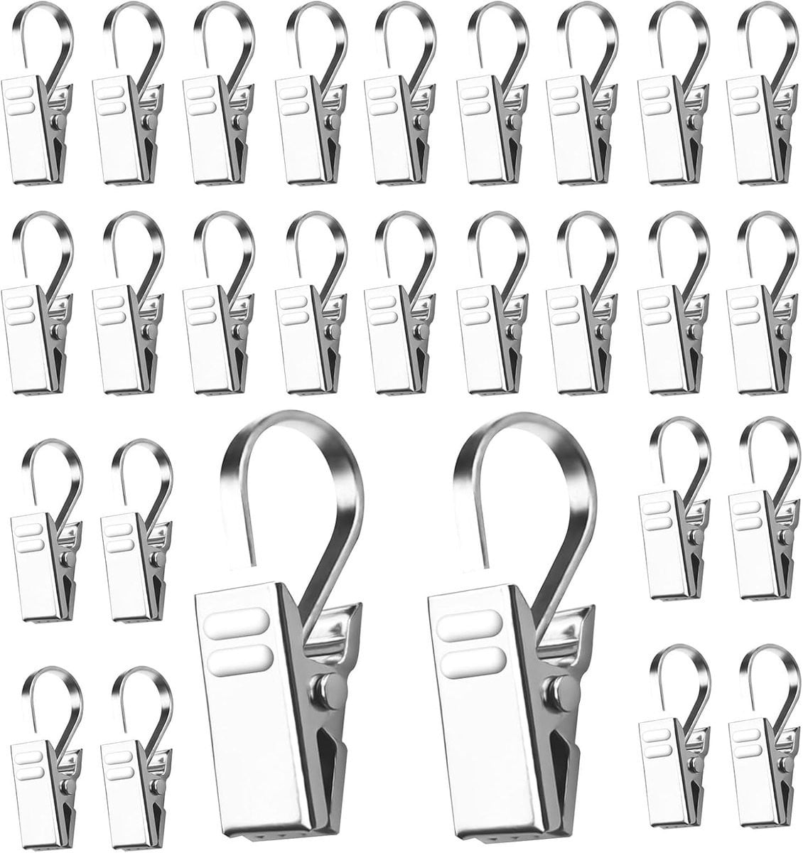 100 stuks Gordijnclips van RVS - Multifunctioneel voor decoraties