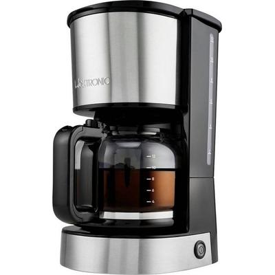 Clatronic KA 3808 Kaffeemaschine Edelstahl Fassungsvermögen Tassen=12 Warmhaltefunktion, Glaskanne