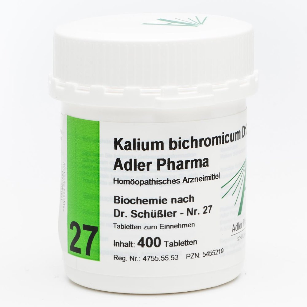Adler Pharma Produktion und Vertrieb GmbH Biochemie Adler 27 Kalium bichr.D12 Ad.p. Tabletten 05455219