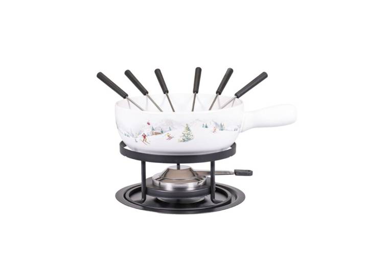 Käsefondue-Set Say Cheese Skifahrer 9-teilig