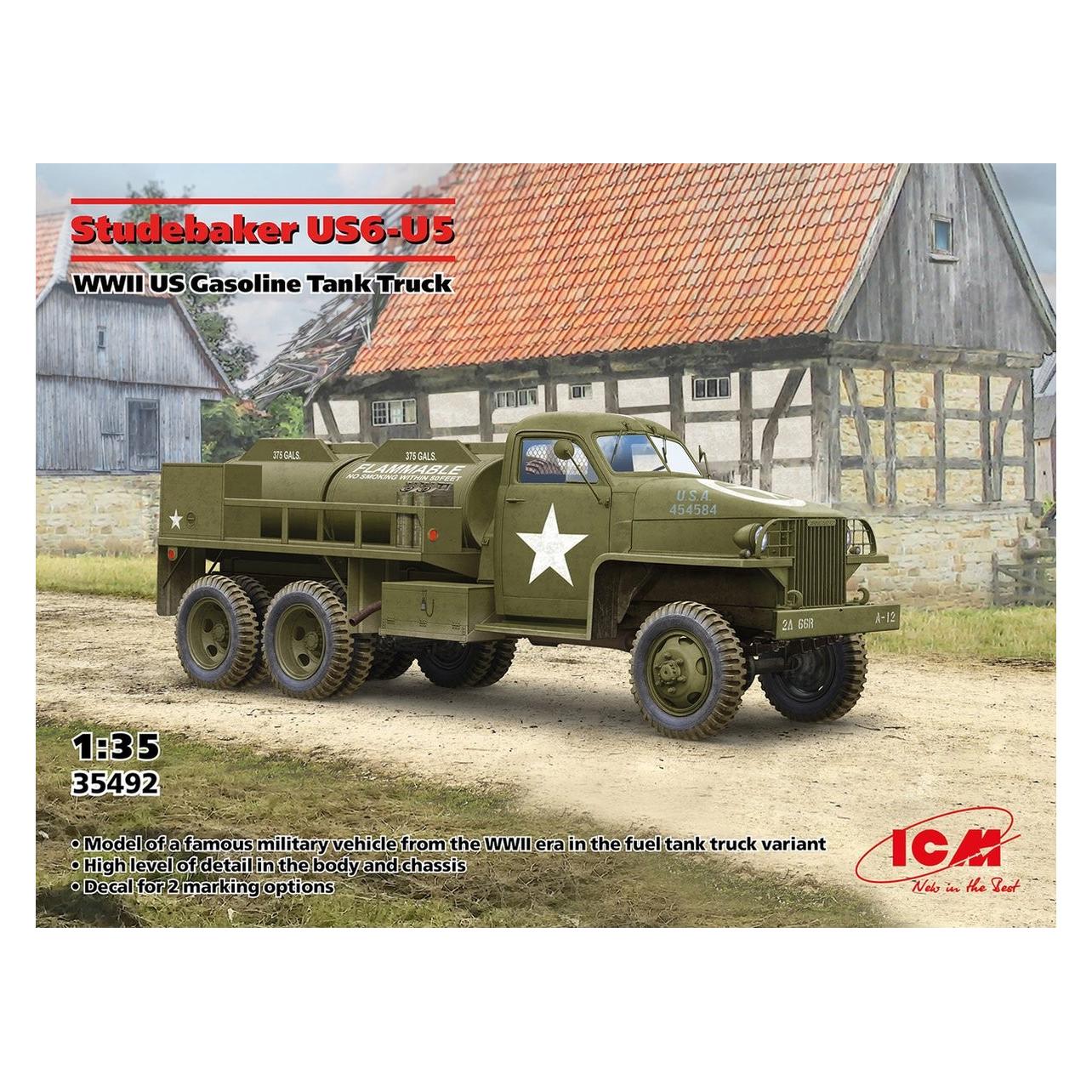 ICM Studebaker US6-U5, WWII US Gasoline Tank Truck (35492)