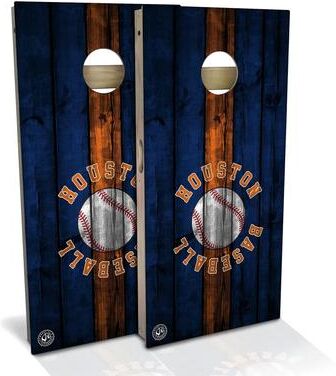 Skip's Garage Houston Baseball Outdoor Cornhole Board Set