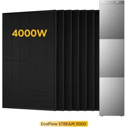 EcoFlow Stream 5000, mit 8 x 500 Bifaziale Solarmodule, by Powerness - 15kWh / ohne Zubehör / Standardversand