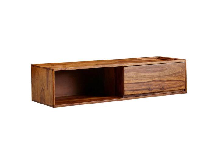 Mid.you Lowboard, Sheesham, Holz, Sheesham, massiv, 1 Schublade(n) Schubladen, 108x25x34 cm, hängend, handgemacht, Holzmöbel, Kleinmöbel Holz, Holzkommoden, Lowboards Holz