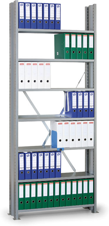 B2B Partner Archivierungsregal mit Seitenwänden DIRP, 2550 x 1000 x300, Basis