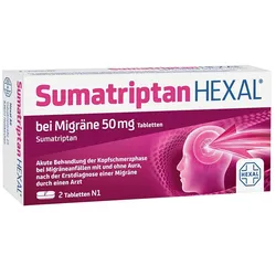 SUMATRIPTAN HEXAL bei Migräne 50 mg Tabletten 2 St