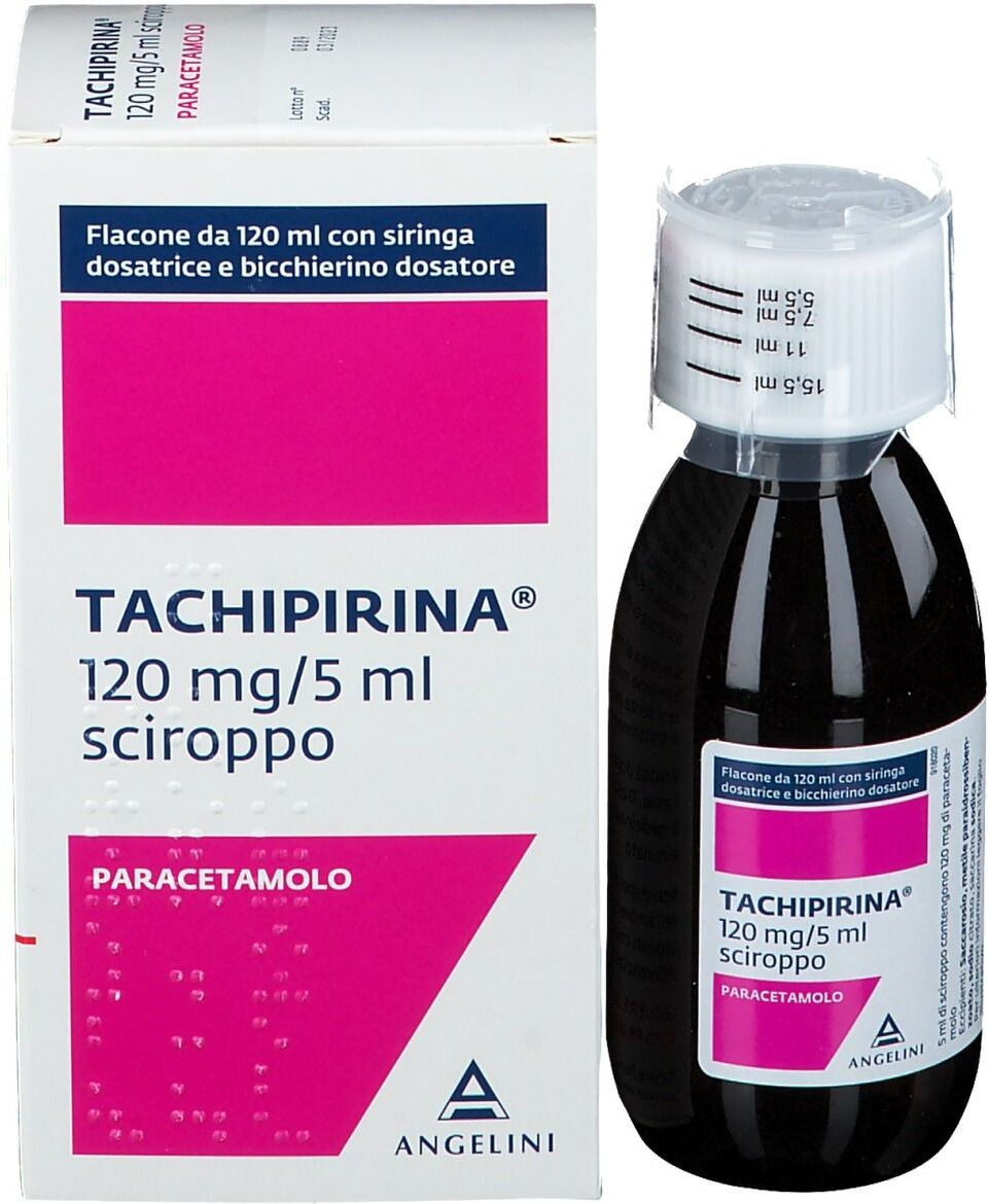 ANGELINI (A.C.R.A.F.) SpA Tachipirina, Sciroppo per Bambini con Paracetamolo, 120 ml