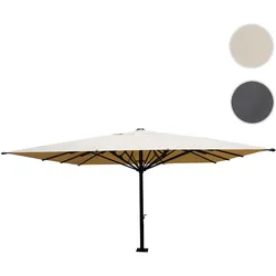 Gastronomie-Luxus-Sonnenschirm HWC-D20, XXL-Schirm Marktschirm, 5x5m (Ø7,2m) Polyester/Alu 90kg ~ creme
