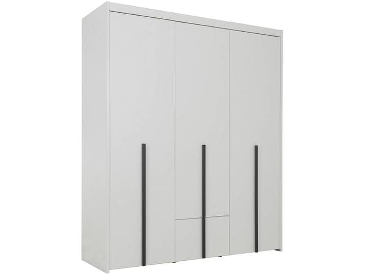 Drehtürenschrank TREVOR weiss 3 Türen 1 Schublade
