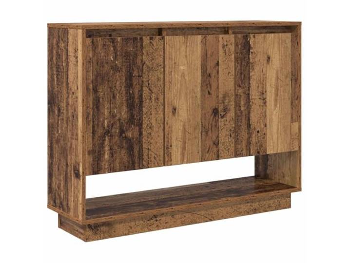 KGFHERENB Sideboard 97x29x75 cm Holzwerkstoff Kommode Altholz-Optik Freistehende Anrichte in Altholz-Optik für Wohnzimmer und Esszimmer mit 3 Scharniertüren und viel Stauraum.