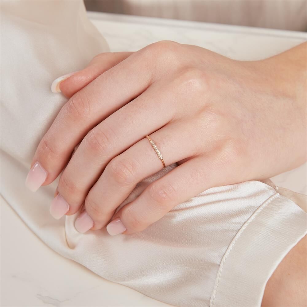 Brilladia Ring für Damen 585er Gold mit Brillanten