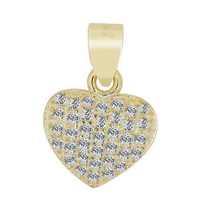 Kettenanhänger ADELIA´S "Anhänger – Herz Herzanhänger aus 925 Silber", gold, Schmuckanhänger, Damen, Silber 925 (Sterlingsilber), Kettenanhänger, Ein Geschenk, das Freude macht