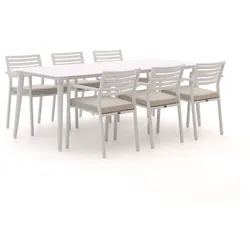 + 10 % Kassenrabatt | Bellagio Rumo/Sora 220 cm Gartenmöbel-Set 7-teilig Stapelbar