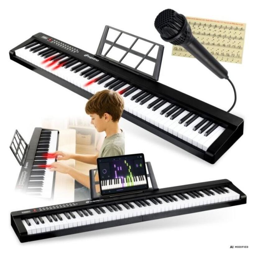 Suprimo P-881 BK pianino cyfrowe przenośne czarne (5908249845022)