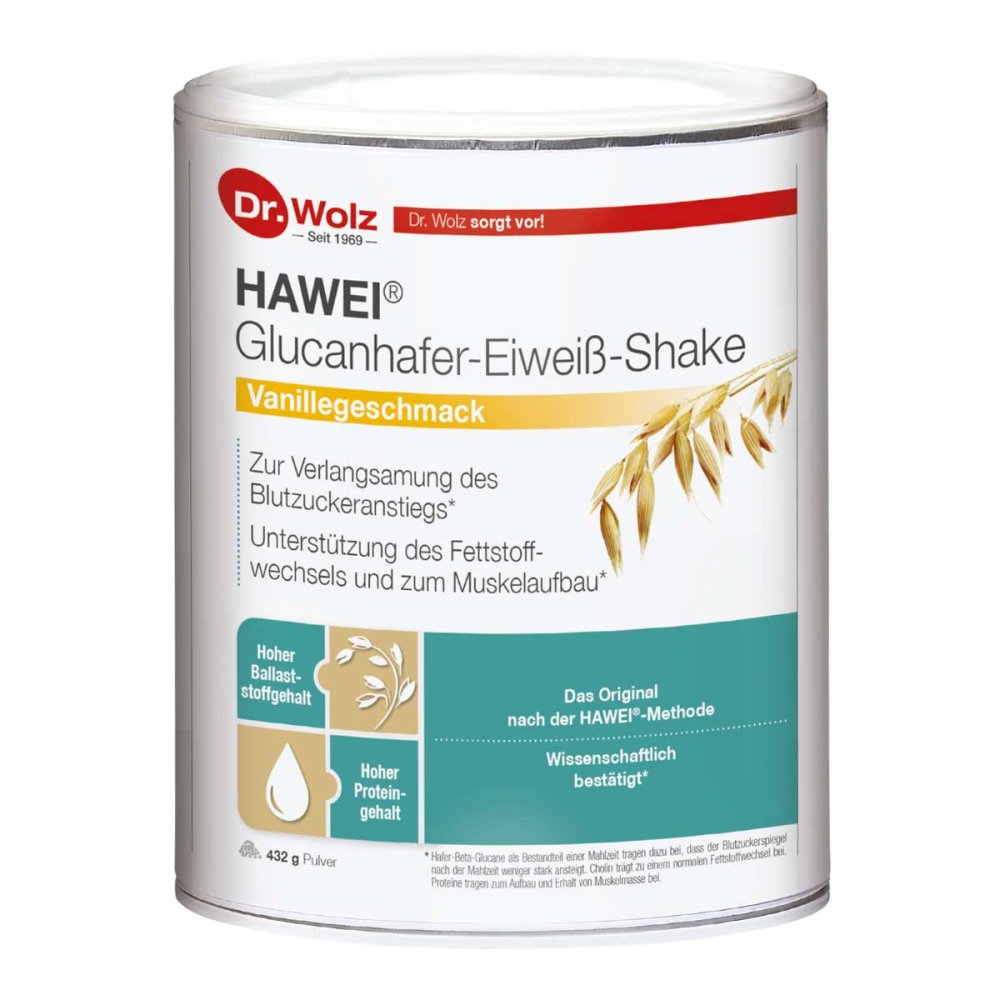Dr. Wolz Zell GmbH Hawei Glucanhafer-Eiweiß-Shake Vanillegeschmack Pulver 19995422