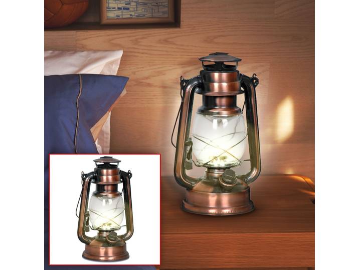LED-Sturmlampe, kupferfarben, dimmbar, LED Laterne