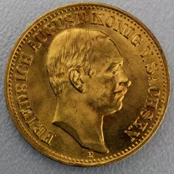 Goldmünze 10 Mark "Friedrich August III." (Sachsen)