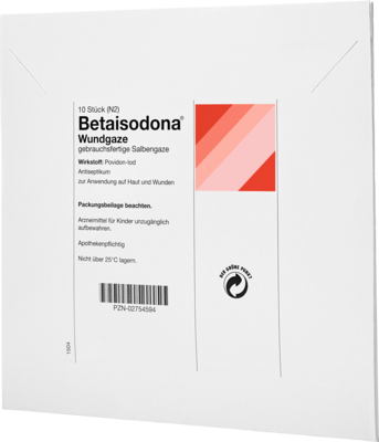 HERMES Arzneimittel GmbH BETAISODONA Wundgaze 10x10 cm 10 St 02754594