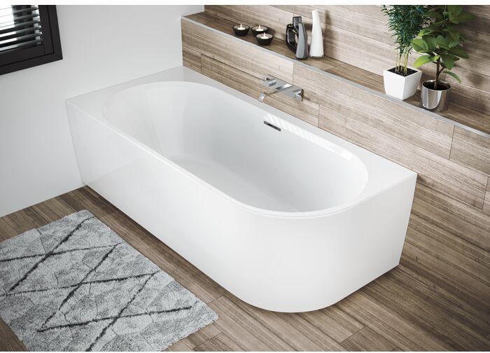 RIHO Sanitär GmbH Riho Desire Corner Eck-Badewanne B087007005 weiß, 184 x 84 cm, Rechts, mit Füllfunktion RihoFall