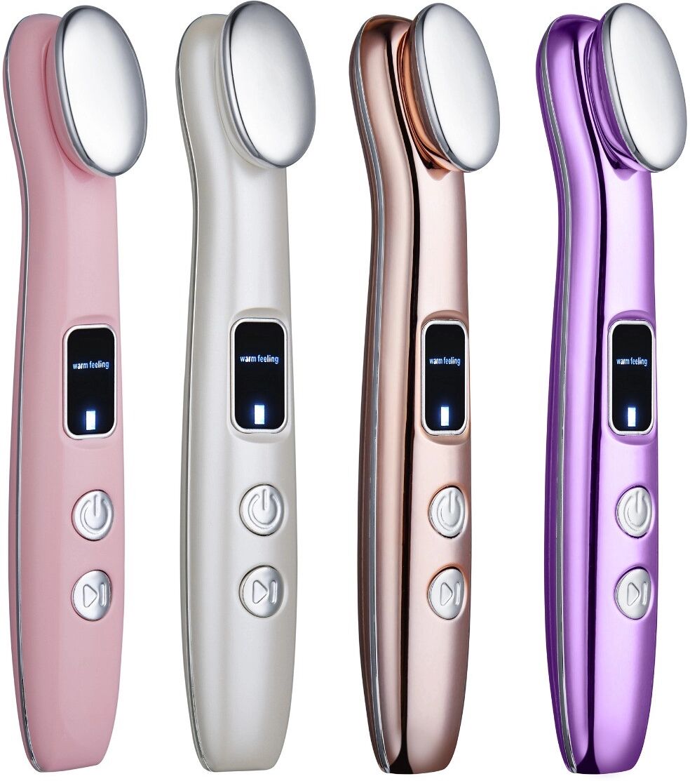 INF Masseur pour les yeux chauffant rechargeable portable avec vibration et compresse chaude - Appareil beauté oculaire pour Rose