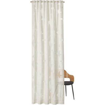 Vorhang "Deep" Gr. 1, weiß, B:125cm H:250cm, Ausbrenner, Baumwolle, Polyester, Viskose, SCHÖNER WOHNEN-KOLLEKTION, Gardinen