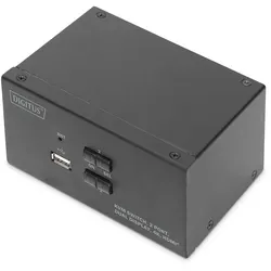 Digitus KVM-Switch, 2-Port, Dual-Display, 4K, HDMI