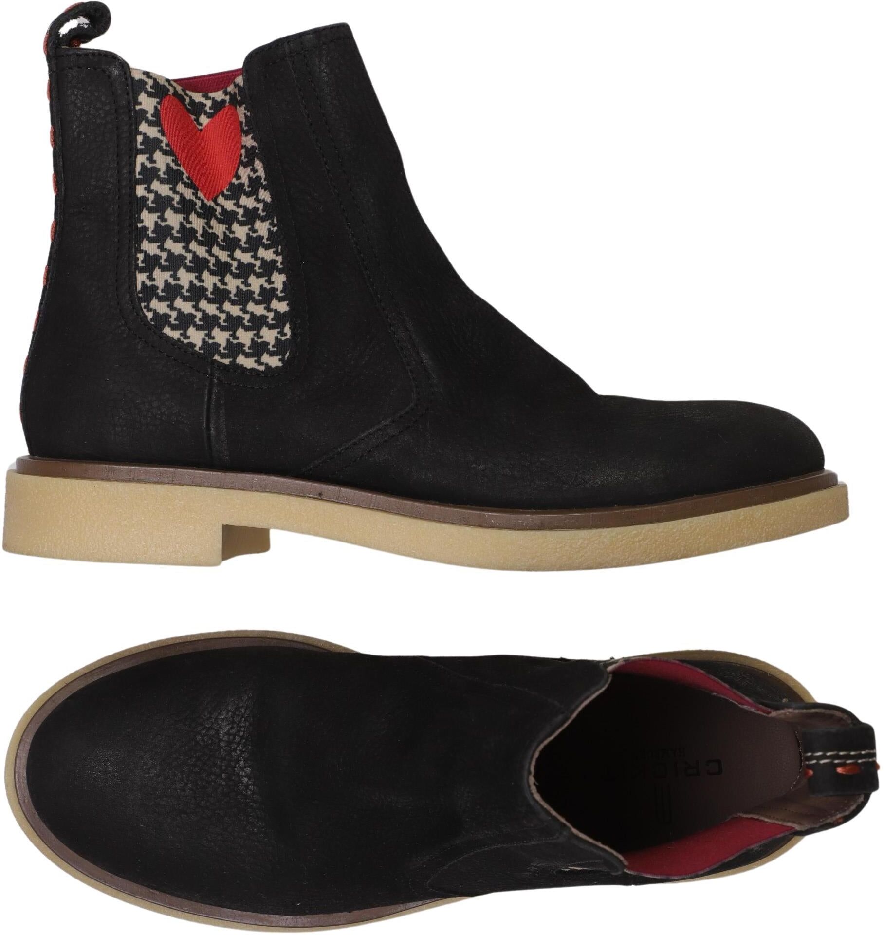 Crick IT Damen Stiefelette, Schwarz, Gr. EU 39, Leder - Second Hand