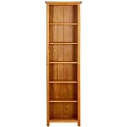 vidaXL Bücherregal 6 Fächer 52x22x180 cm Massivholz Eiche