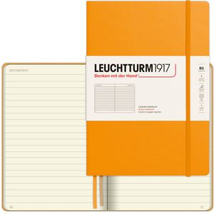 Leuchtturm1917 Notizbuch Composition, 366167, Karton Hardcover, Rising Sun, 109 Blatt / 219 Seiten, 80 g/m², liniert, B5