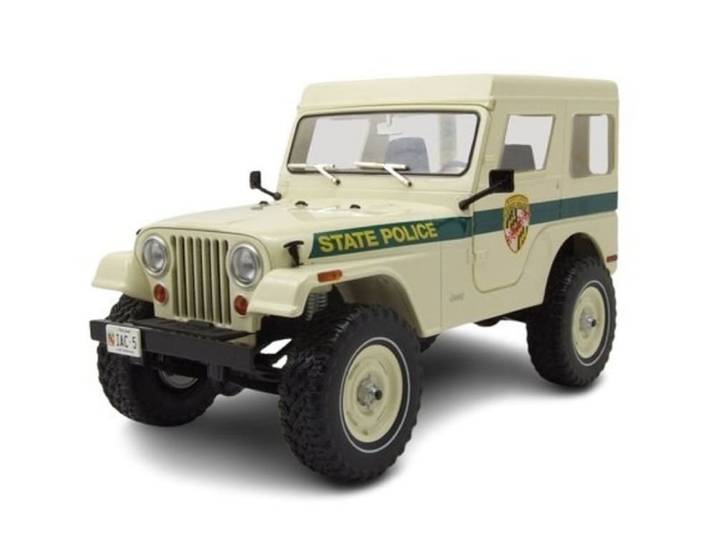 GREENLIGHT collectibles Modellauto Jeep CJ-5 1983 Hardtop weiß Maryland State Police, Maßstab 1:18