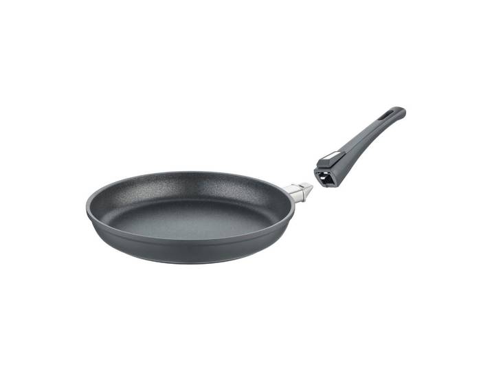 Berndes Bratpfanne Vario Click Induction, Dunkelgrau, Metall, rund, abnehmbarer Griff, backofengeeignet, Kochen, Pfannen, Bratpfannen