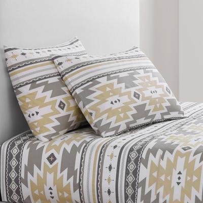 Paseo Road by HiEnd Accents Paseo Road 200TC Cotton Desert Sage Southwestern Aztec 4 Piece Sheet Set