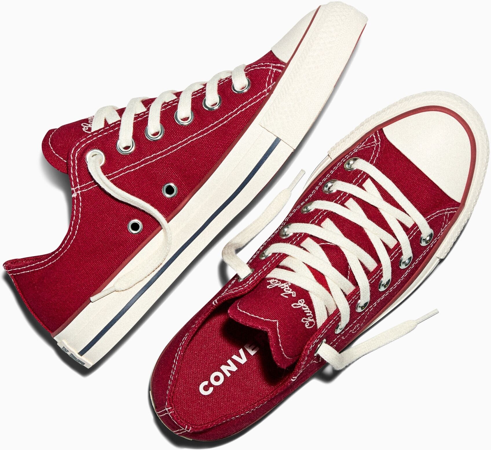 Sneaker CONVERSE "CHUCK TAYLOR ALL STAR", Damen, Gr. 36, rot (days ahead, egret, navy), Textil, Schuhe Sneaker, Valentine Love Edition days ahead, egret, navy 36