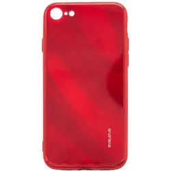 Evelatus iPhone 7/8/SE2020/SE2022 Water Ripple Full Color Electroplating Tempered Glass Case (Apple iPhone 7 Plus, Apple iPhone 8 Plus), Smartphone Hülle, Rot