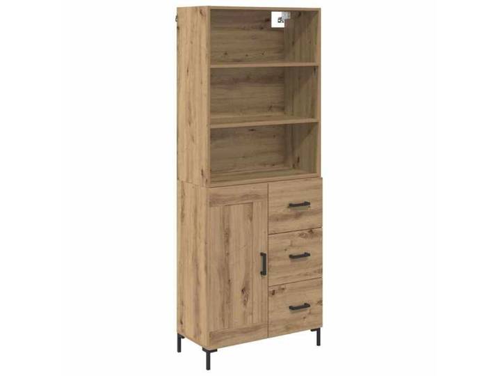 NOUVEAU Armoire Vaisselier - Haut Armoire - Anti l'humidité - Chêne artisanal - 69 5x34x180cm 27655