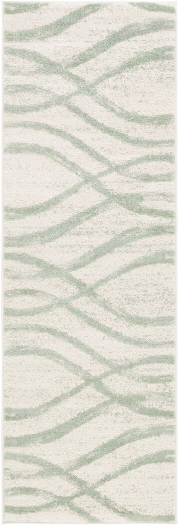 Bloomsbury Market Aisel 122 cm x 122 cm Geometric Area Rug Ivory/Sage Runner 76 x 183cm