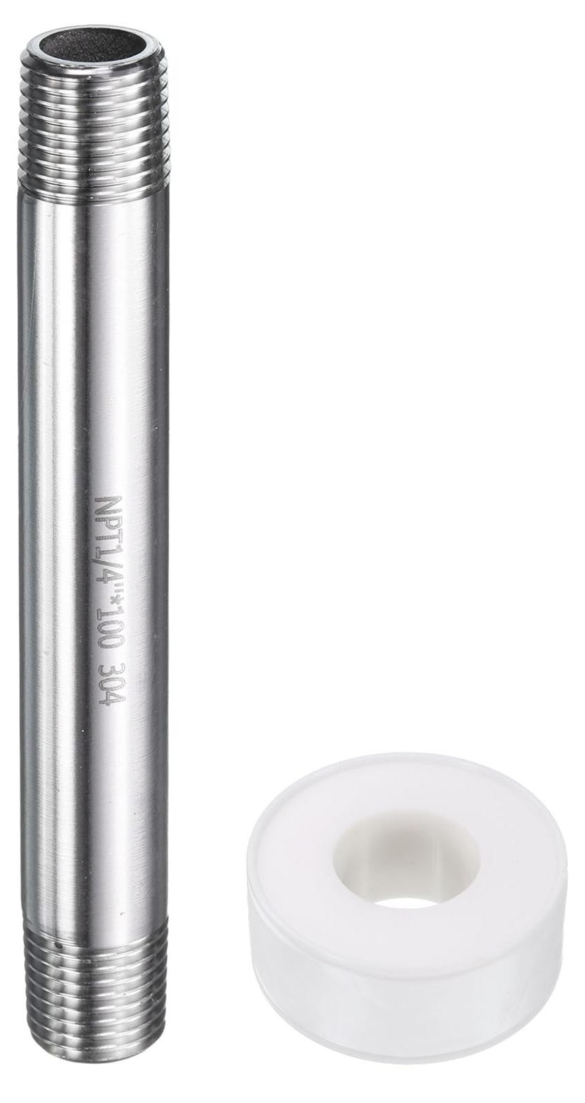 Solidchoice Roestvrijstalen Nippel Verbindingsstuk 1/4" NPT x 1/4" NPT
