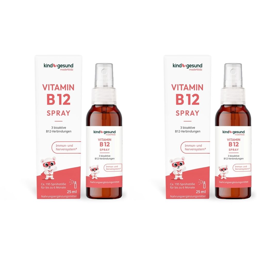 2x Kindgesund Vitamin B12 Spray 2x25 ml