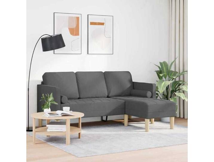 NEW®Mobilier/Siège de salon - BESTMEUBLE - Ensemble de Canapés avec coussin - Gris foncé - Polyester FR1715077