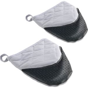 Metaltex Ofenhandschuh antislip, 239532109, grau, bis 250°C hitzebeständig, aus Baumwolle, rutschfest, 2 Stück