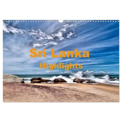 Sri Lanka - Highlights (Wandkalender 2027 DIN A3 quer), CALVENDO Monatskalender