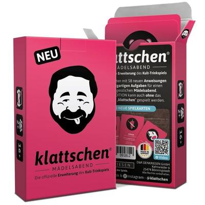 DENKRIESEN - klattschen® - Mädelsabend - SPIELKARTENKARTON 'Das wahrscheinlich beste Trinkspiel aller Zeiten'
