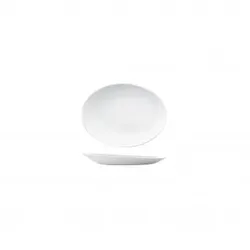 Churchill Super Vitrified Profil Orb Platte Oval 24.9x19.1cm, 12 Stück, Weiß, Oval