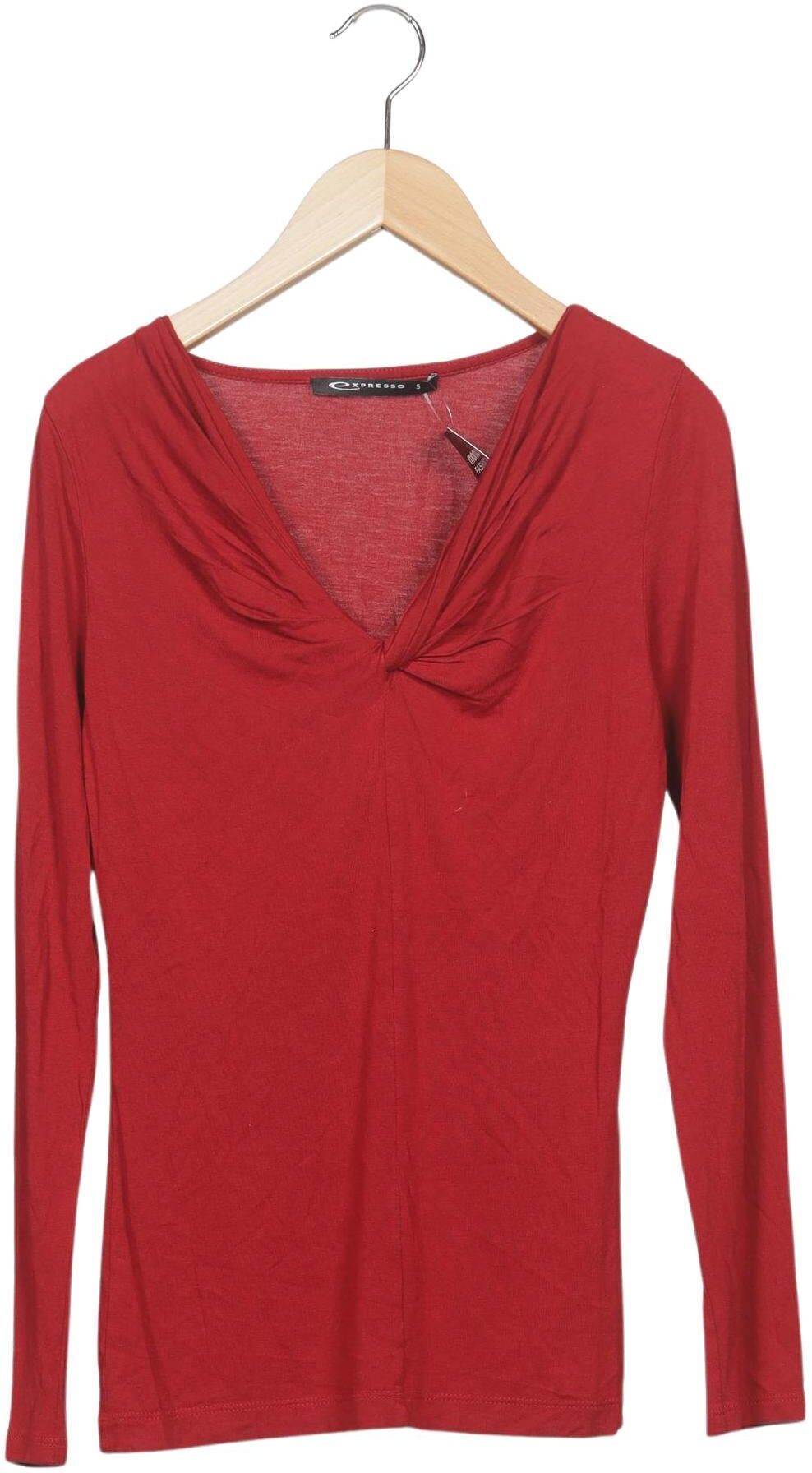 Expresso Damen Langarmshirt, Rot, Gr. S, Viskose - Second Hand
