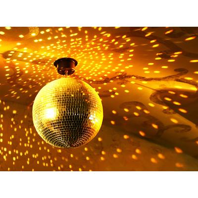 Fototapete PAPERMOON "Goldener Discoball", bunt, B:2m L:1,5m, Vlies, Tapeten
