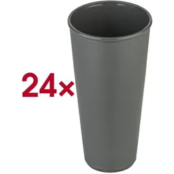 meet Mehrweg-Trinkbecher anthrazit 500 ml 24 Stück grau, 8.8x16.2x8.8 cm