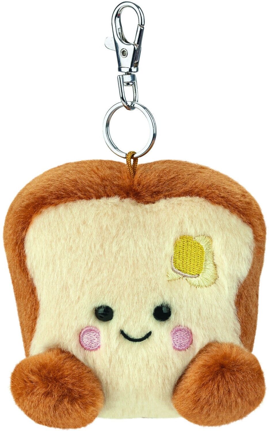 Aurora Palm Pals Buttery Toast 10cm Clip-On Keyring for Keychain